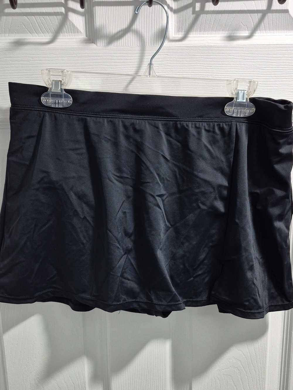 Classic Black Swim Skirt Coverup with Integrated Shorts